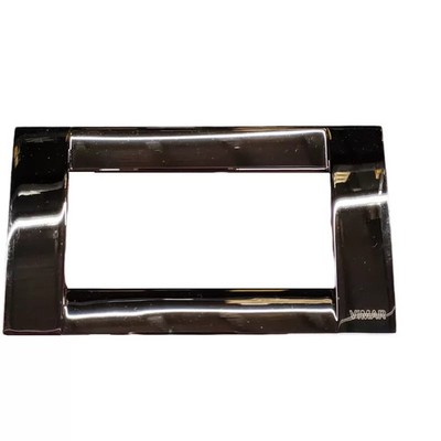 Vimar Idea 16734.31 Classic Plate 4 Modules Chrome Black