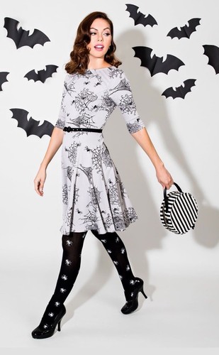 Unique Vintage Spider Web ModCloth Spider Web Dress size Medium READ