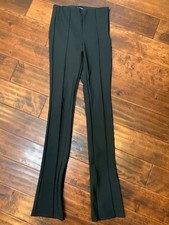 Zara Black Slim Leg Pleated Boot Cut Pants, Size Small