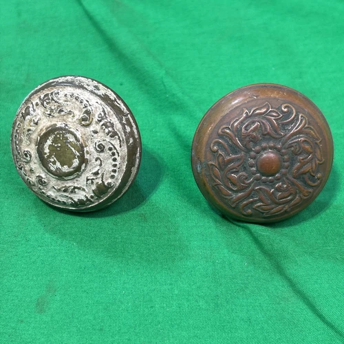 2 Antique Brass Door Knobs