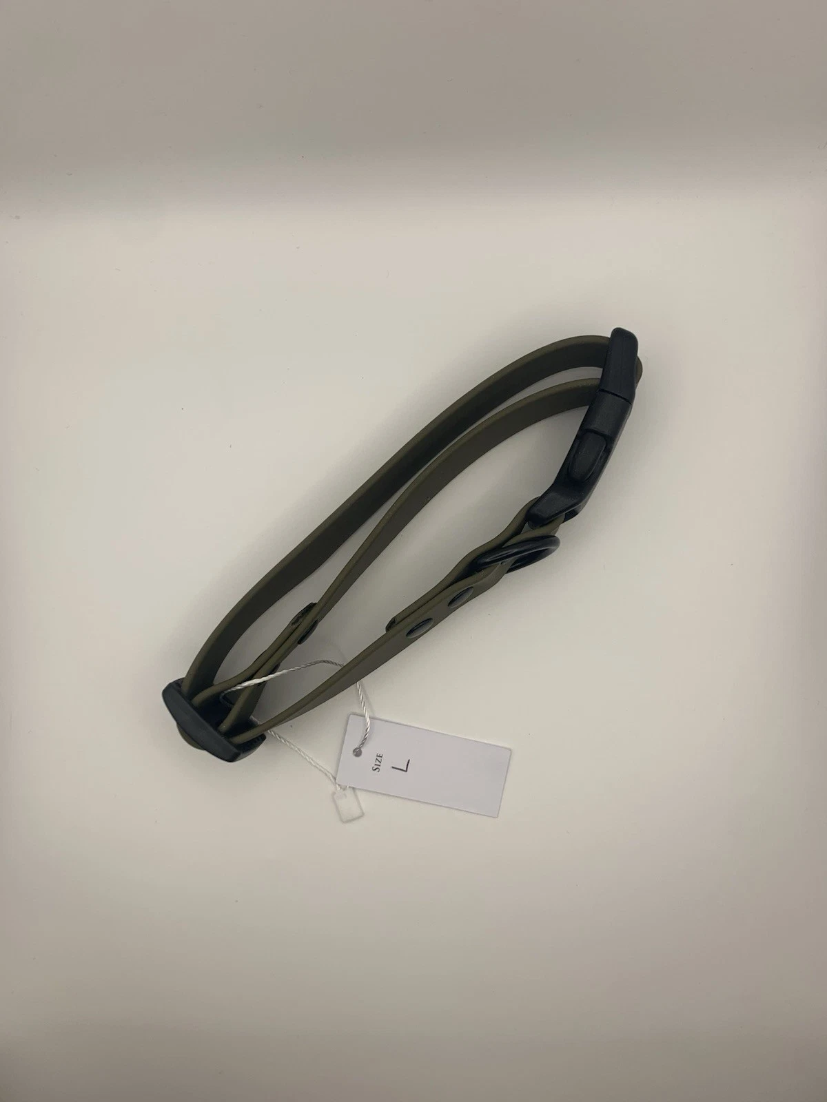 Ditsy Pet Olive Green Dog Collar Large Black Hardware BNWT Freepost