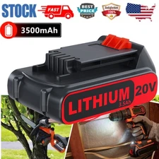 For Black and Decker 20V 3.5Ah Lithium-Ion Battery 20 Volt Li-ion LB20 LBXR20