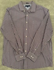 Mens Tommy Hilfiger Slim Fit Long Sleeve Checked Button Up Shirt 17-1/2 34-35 XL