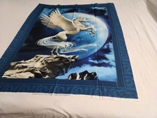 Fabric panels Unicorn Bass Fishing Wolves Wolf Moon Cotton Quilting Crafts