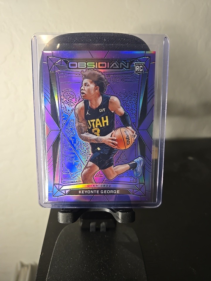 2023-24 Panini Obsidian - Keyonte George #35 Electric Etch Purple Flood /49 (RC)