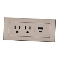 Legrand RDZCNI radiant Furniture Power Center with USB, Recessed Power Strip,