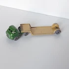 Matchbox Lesney # 27a Bedford Low Loader Dark green cab tan trailer 4 gpw Rare