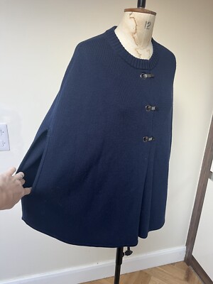 BANANA REPUBLIC 100% EXTRAFEINE MERINOWOLLE MARINE CAPE GR XS/S 