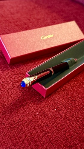 NEW Cartier VIP Gift Pen, Yellow Gold Finish, Premium Rollerball, Refillable Lux - Foto 5 di 8