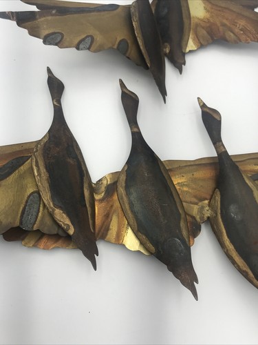Vintage MID CENTURY Brass BIRD Wall Hanging plaques. Home Interiors - Picture 4 of 9