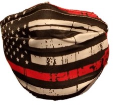 NEW Unisex Thin Red Line Firefighters Face Shield Covering One Size Adjustable