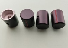 set 4 manopole di alluminio tornito  verniciato nero  Ø 20 h 25