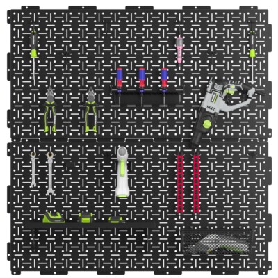 WORKPRO 2PACK 16''x 32'' Metal Pegboard Wall Organizer Heavy Duty Garage Peg Board