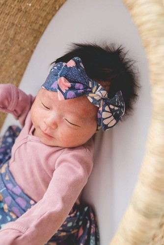 Copper Pearl Baby stretchy soft knitted headband bow Multiple colours. - Picture 56 of 73