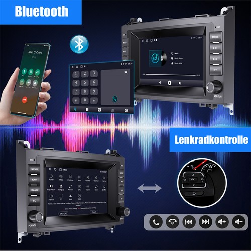 Autoradio Android 14 Carplay DAB+ GPS Für Mercedes Benz A/B-Klasse W169 KAM MIK - Bild 11 von 21