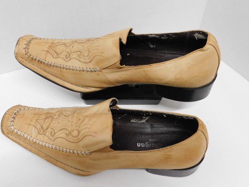 Pari Morgan SCHUH handgefertigt gestempelt Design weiches Leder Herren Größe 11 70er Vintage - Bild 6 von 19