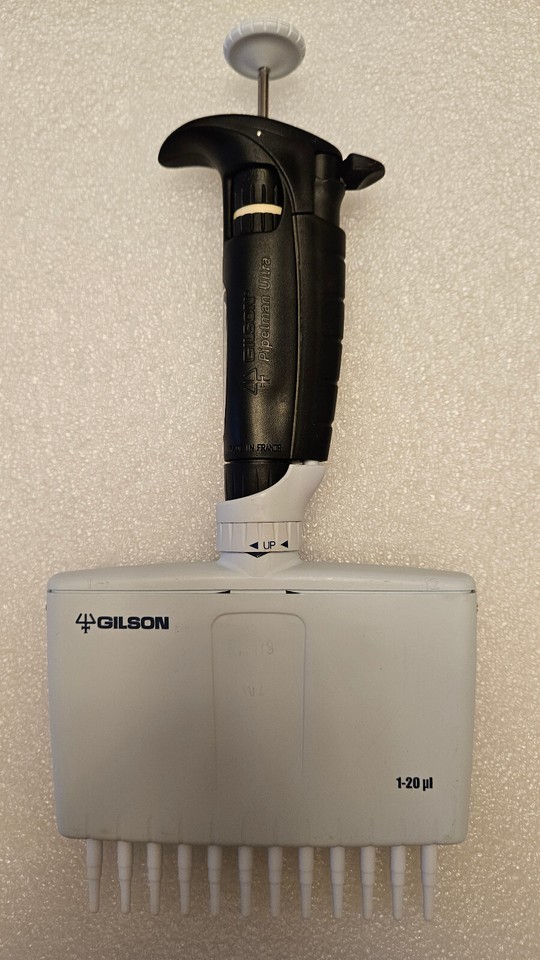 Gilson PIPETMAN Ultra Multichannel 12x20 uL Pipette, Ref F21041 New