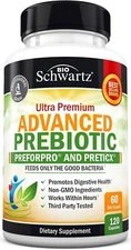 Prebiotics for Advanced Gut Health Immune System Support & Dietary Fiber, 120ct