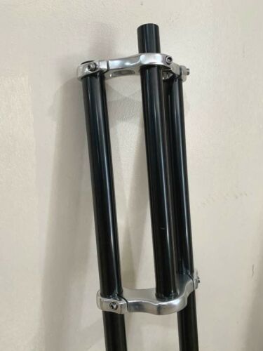 Bicycle 1-1/8" Threadless Triple Tree Fork 30" long DISC Tab Chrome/Black Bikes - Picture 3 of 3