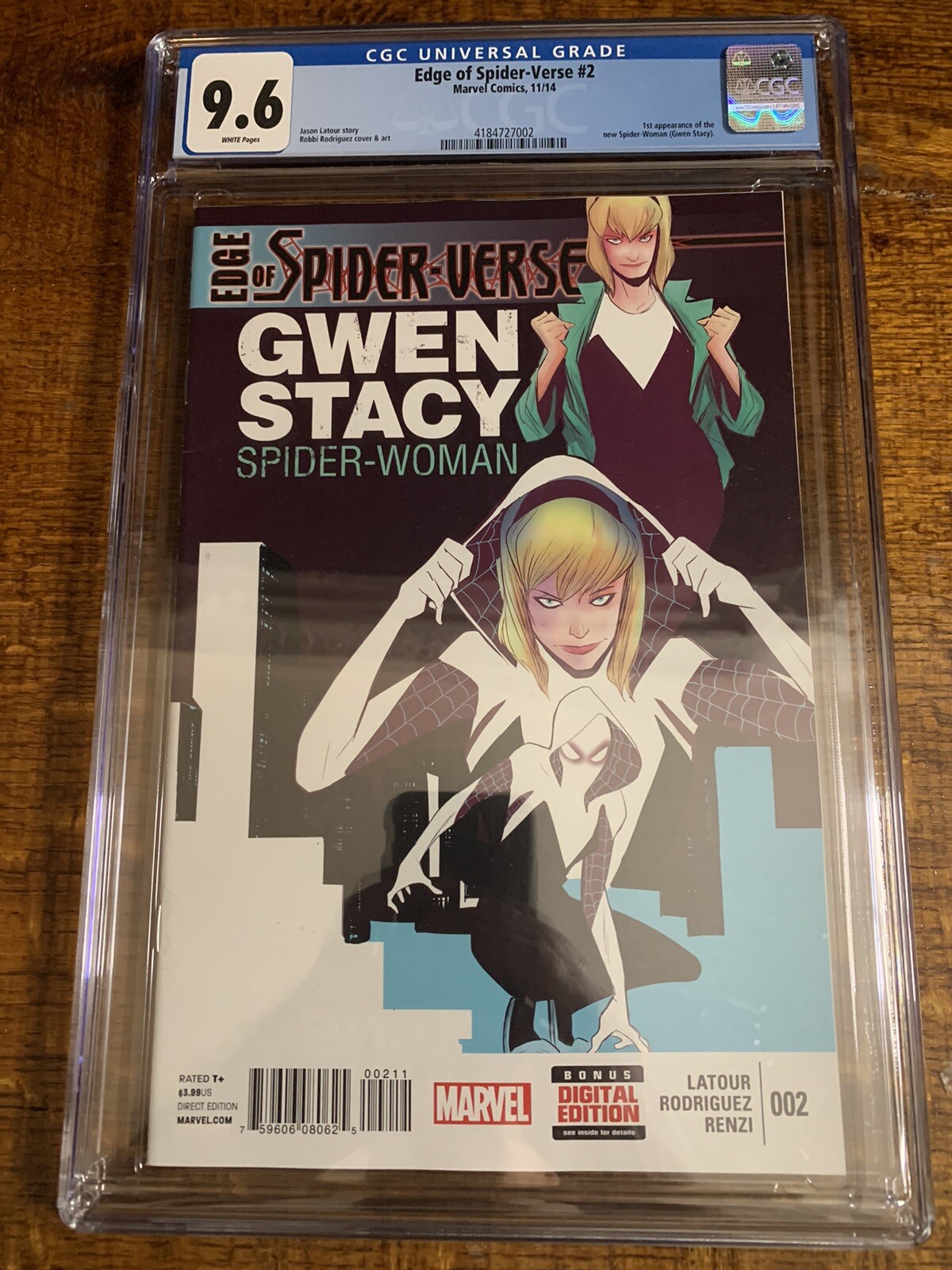 EDGE OF SPIDER-VERSE #2 CGC 9.6 White 1st Print First Appearance of ...