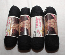 CARON Acrylic Yarn 4 skeins BLACK