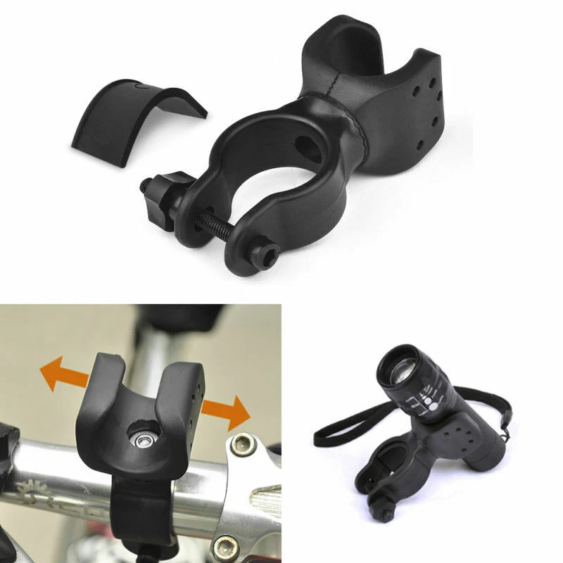 Bike LED Flashlight Mount Holder Stand Bicycle Light Torch Clip Clamp Bracket