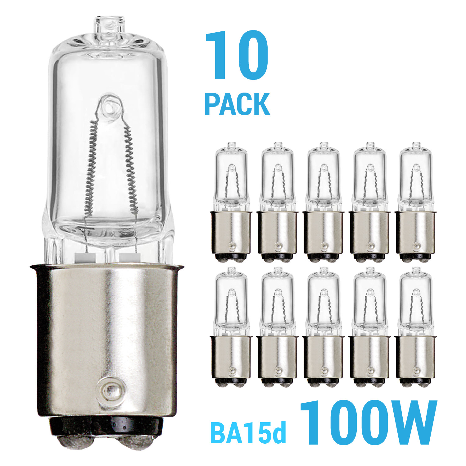 100w 120v T4 Bayonet Ba15d Base Clear