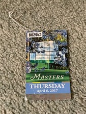 2017 Masters PGA Golf Ticket 4/6 Opening Round Sergio Garcia Winner 