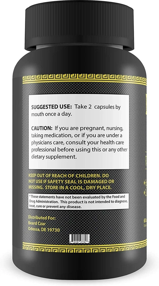 The Beard Czar-Complejo Cabello Facial- Crecimiento Natural del Cabello para Hombres Altamente Efectivo Foto 3 de 4