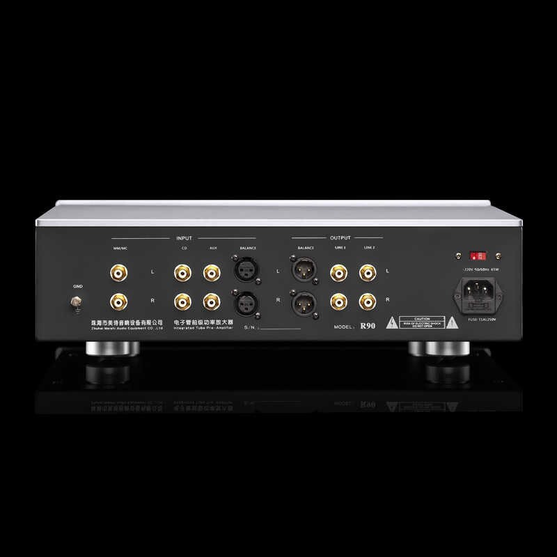 MUZISHARE R90 Electronic Tube Preamplifier HiFi Power Amp+VU Meter