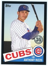 2020 Topps Series 1 Anthony Rizzo 1985 35th Anniversary Black Parallel 28/299 !!