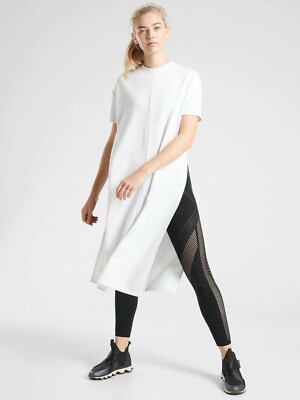 NWT Athleta Sedona Sweatshirt Dress, WHITE SIZE S #511517 T0627 | eBay