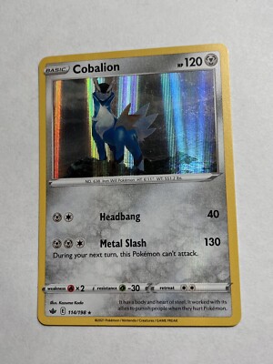Cobalion 114/198 ERROR HOLO BLEED Chilling Reign Pokemon TCG Card NM/M