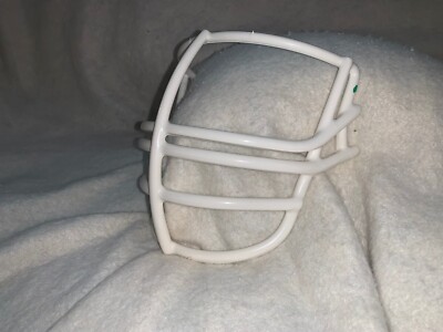 VINTAGE 80'S SCHUTT WHITE NJOP GREEN DOT FOOTBALL HELMET FACEMASK