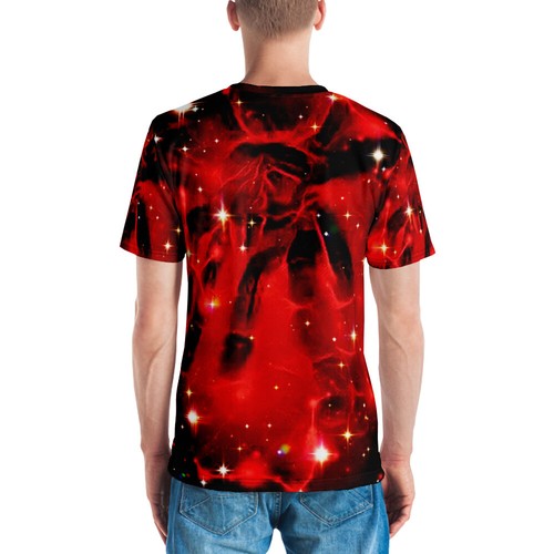 Unisex T-shirt tarantula spider fire flames stars sparkle galaxy mystical witchy - Picture 3 of 25