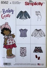 Simplicity 8562 Baby Girls Top Hat Skirt Leggings Shoes Sewing Pattern Sz XXS-L
