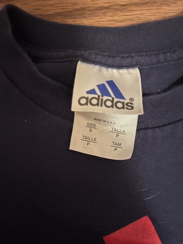 Children’s Adidas Short Sleeve Boys T Shirt Size Small Blue Graphic Print Logo - Picture 2 of 3