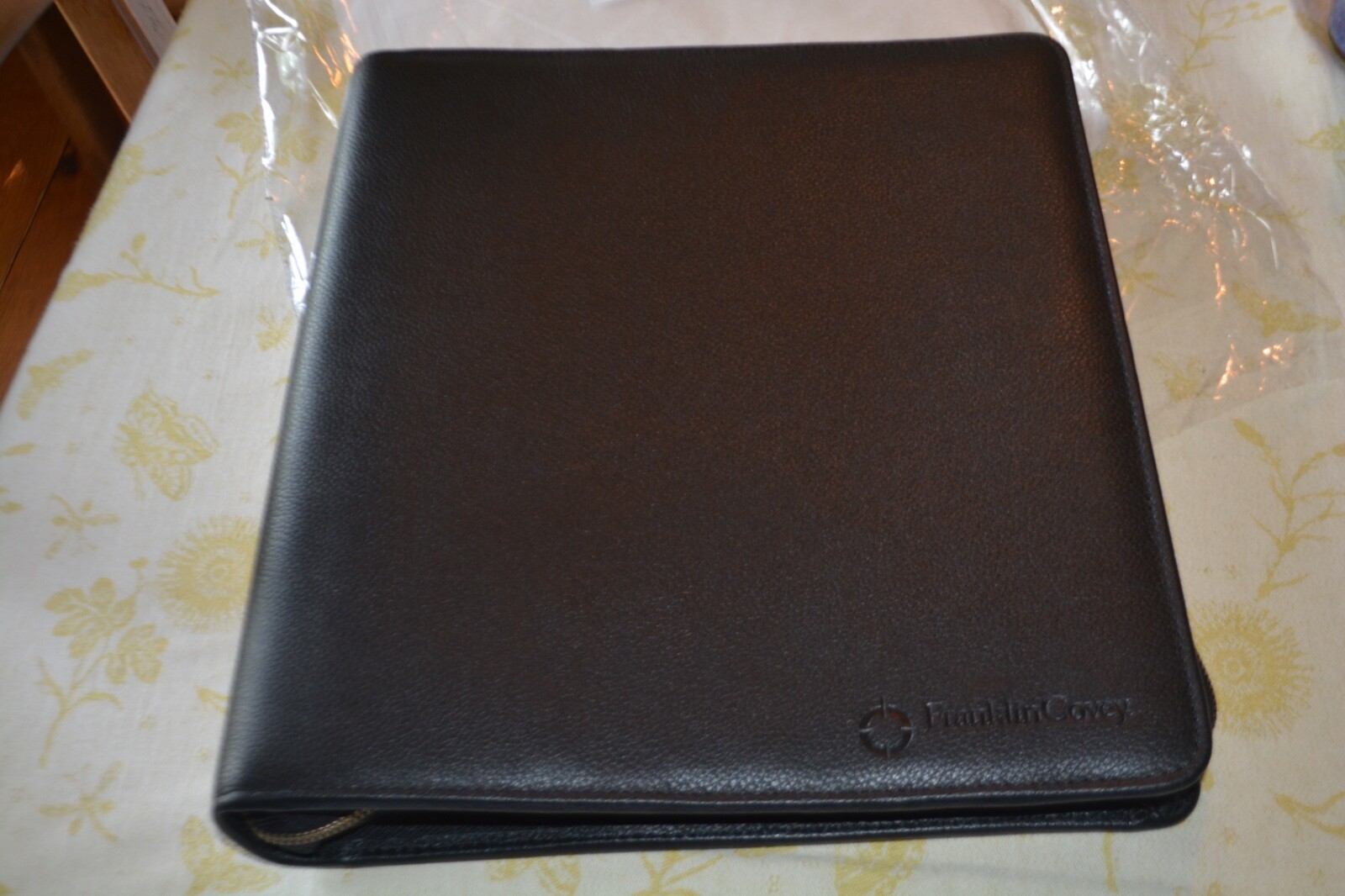 Franklin Covey BINDER MONARCH NAPPA LEATHER Planner BLACK leather NEW