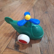 Viking Toys Sweden Helicopter 1148 Green Play Vehicle Rubber Wheel Toddler