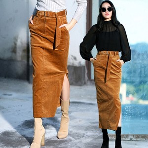 【BAON】Bellaco corduroy banding slit long skirt XL~ Corduroy Skirt Long 2025 | solajoiers.com