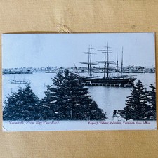 YARMOUTH Nova Scotia Postcard c.1906 From Bay View Park Clipper Ship Vickery