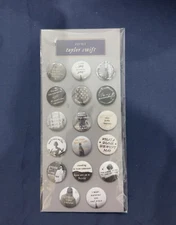 Taylor Swift Folklore Album Lyrics Tracklist 17 Pin Set (TS Holiday Pin Set) New