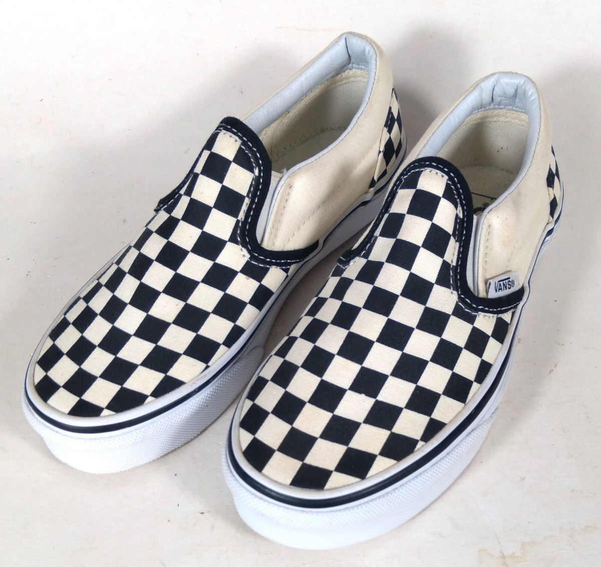 Vans Off the Wall Youth Slip-On Checkerboard Black/White Shoes