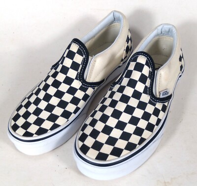 Vans Off the Wall Youth Slip-On Checkerboard Black/White Shoes