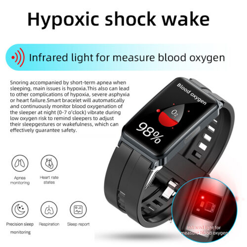 Men Women Blood Pressure Smart Watch ECG Sleep Heart Rate Fitness Tracker Sports - Picture 7 of 22