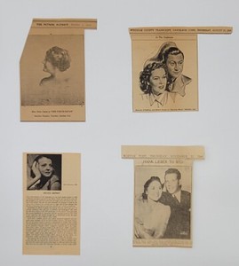 4 Vintage Random Celebrity Newspaper Clippings