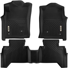 Oedro Tpe Floor Mat Liners For 2005-2015 Toyota Tacoma Double Cab All-weather
