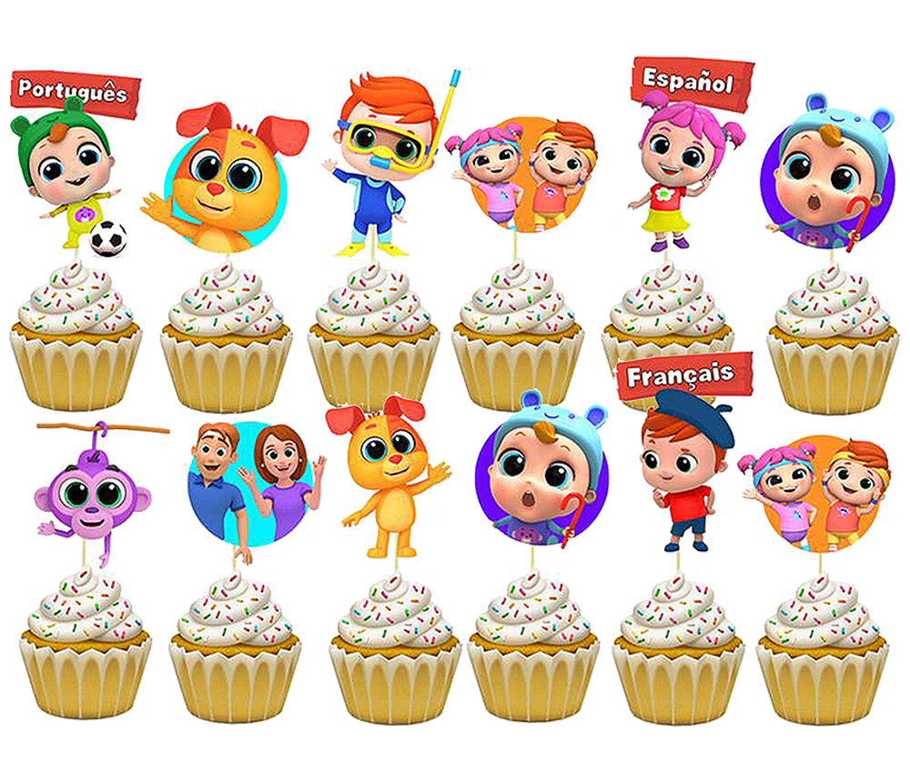 Happy Birthday Cupcake Topper - 24 Stück, 6 Farben, Für Kuchen & Deko