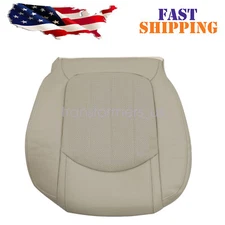 For 2008-2012 GMC Acadia Driver Side Bottom Perforated Leather Seat Cover Tan