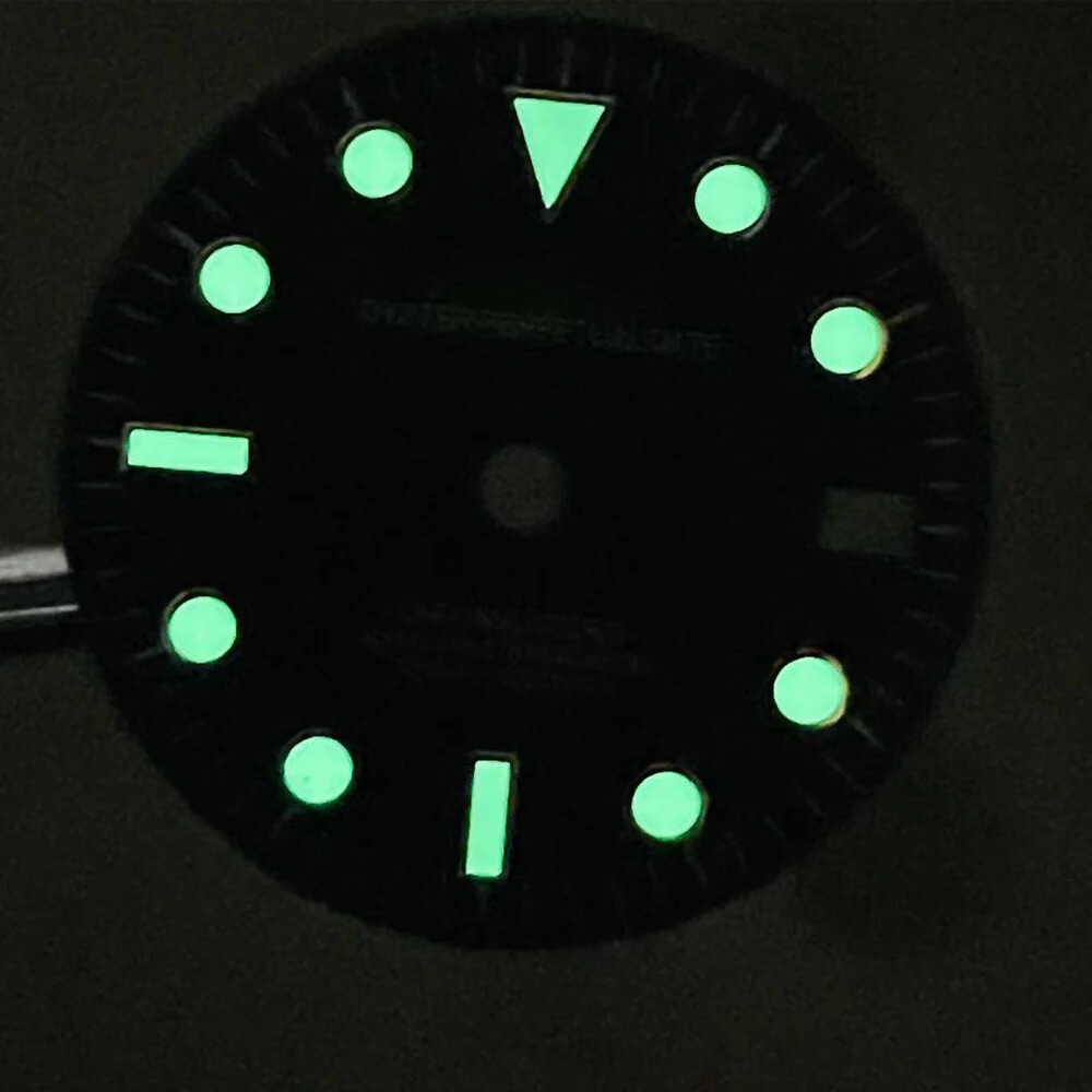 28.5mm S Logo GMT Black Dial Suitable For NH34 Japanese 28.5mm S Logo GMT Black Dial Suitable For NH34 Japanese